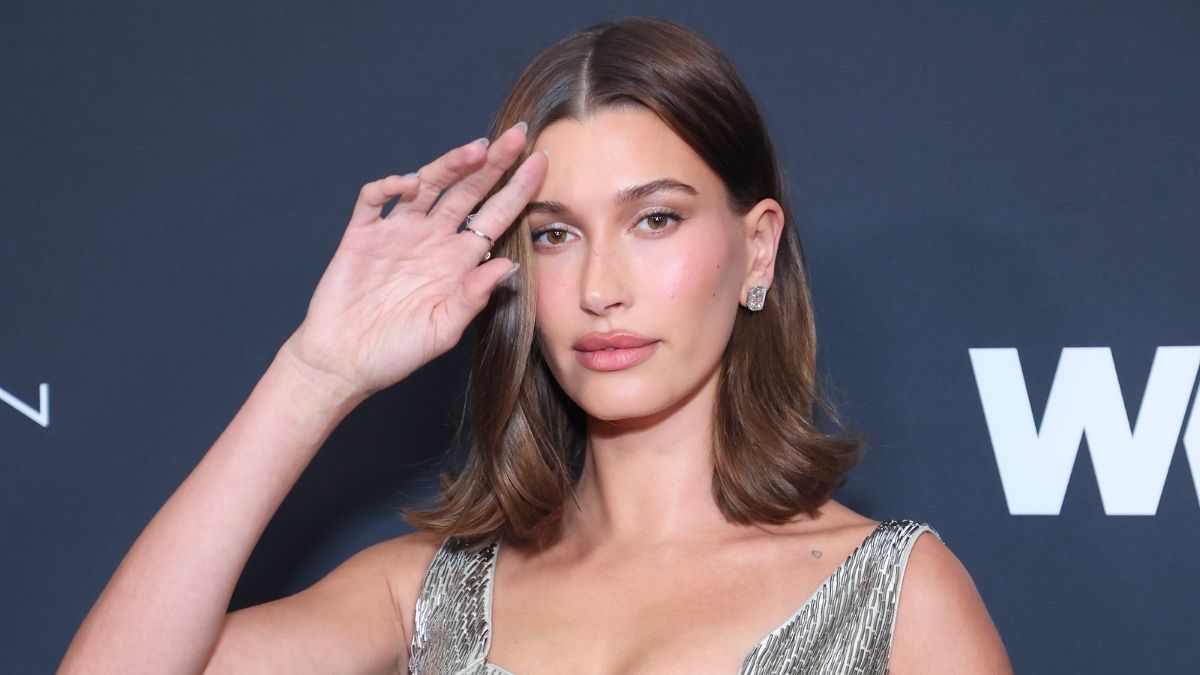 Hailey Bieber Stuns in Oversized Mugler Fur Coat Over Mini Dress for Vogue Cover