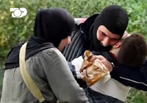 The Moment a Child's Hug Captivates Everyone at the Tirana Protest
