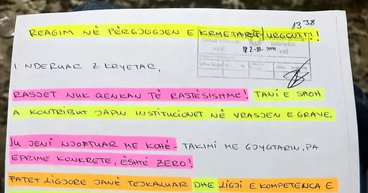 Arlinda Zekaj's Letter Sparks Tension Before Tragedy Strikes