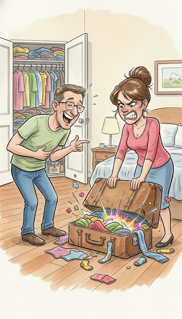 Surprise as Husband Catches Wife Packing After 10 Years