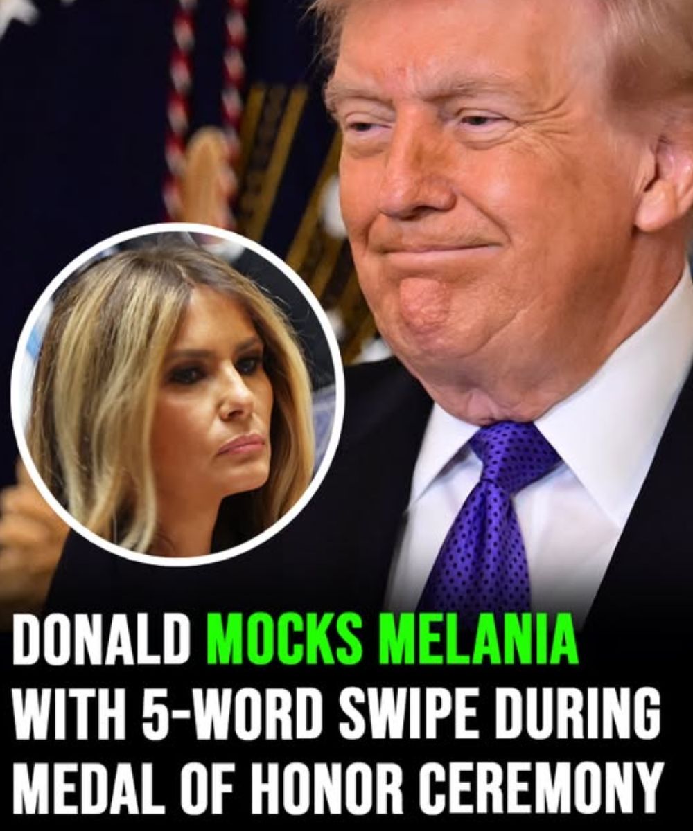 Melania humiliated by Donald Trump's 5-word dig at Medal of Honor event