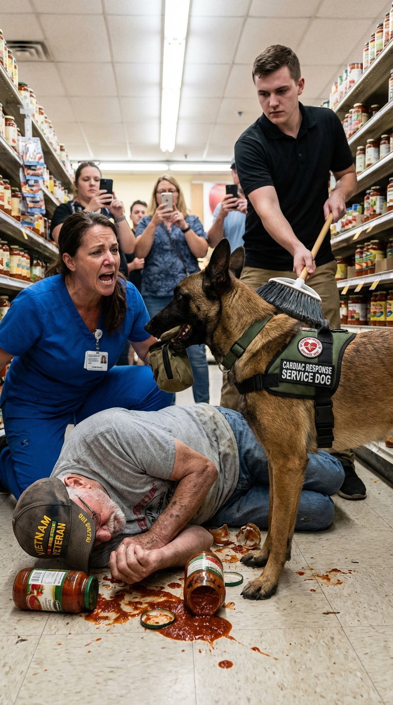 Veteran Collapses as Service Dog Saves a Life: Store Manager's Shocking Act Unfolds