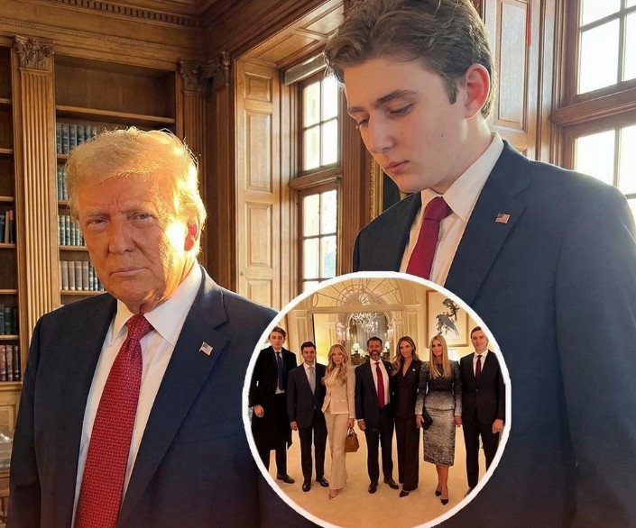 What's Behind Donald Trump's Playful Comment on Barron Trump's Height in Recent Family Picture?