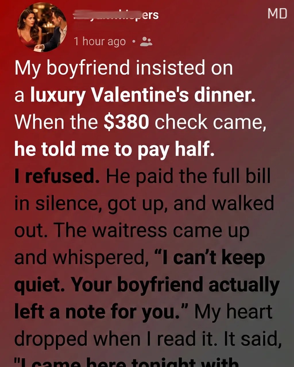 After Valentine's Dinner: Surprising Communication Revelation Unveiled