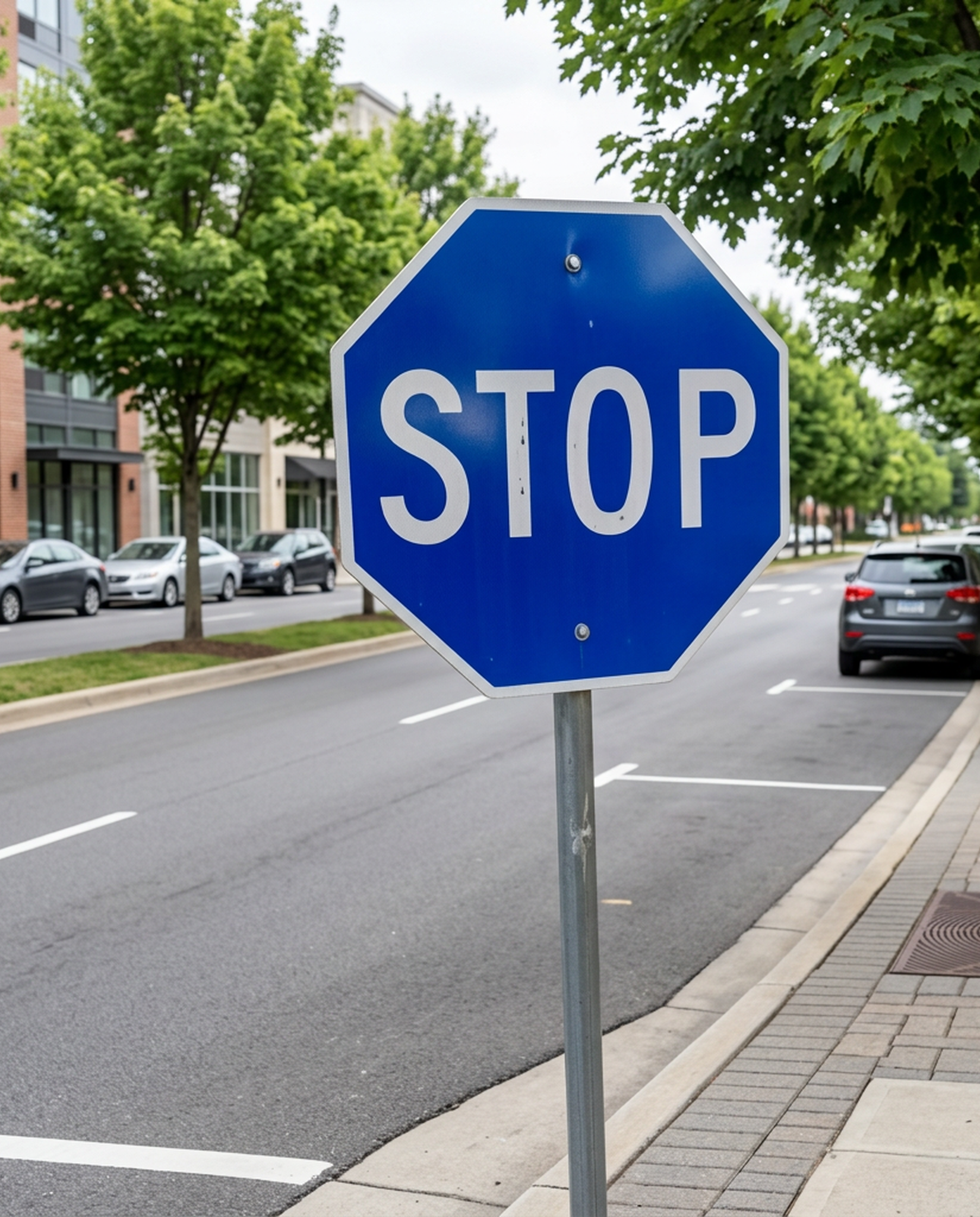 Blue Stop Signs: How They Impact Traffic Flow