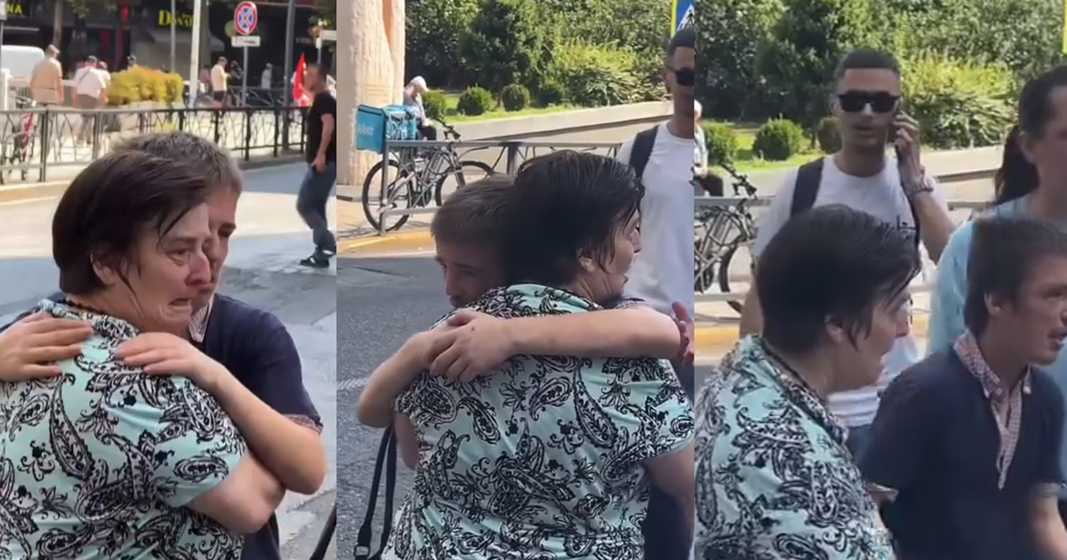 Heartbreaking Scene: Elderly Woman and Her Autistic Son Caught in Tear Gas Chaos